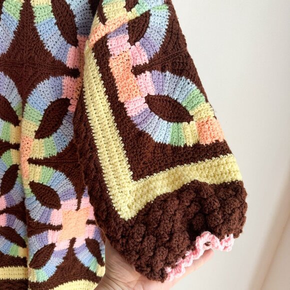 Handmade Multicolor Knit Cardigan - Picture 7 of 7